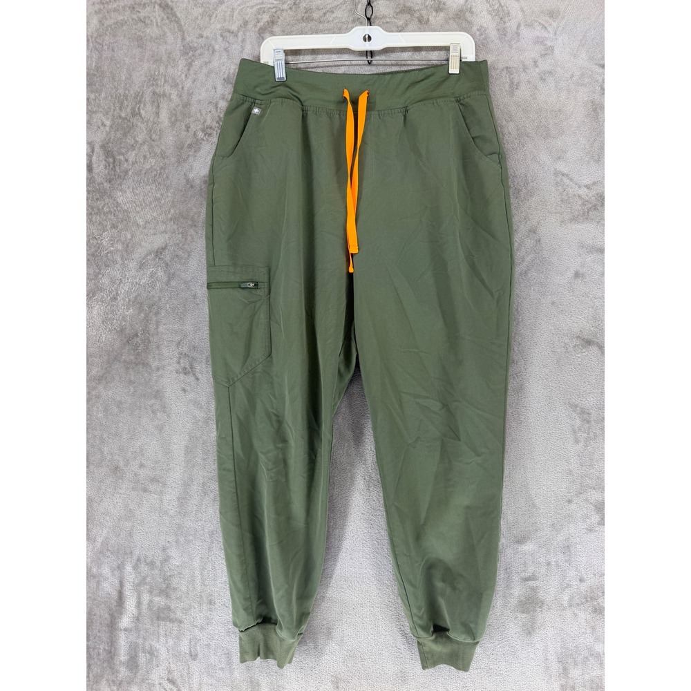 FIGS Scrub Jogger Womens XL HW Zamora Olive Green High Waisted EUC